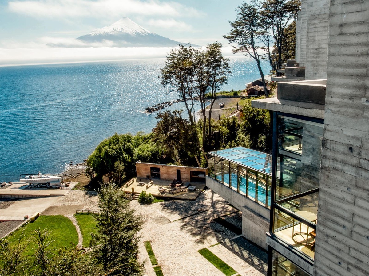 View of the ocean at Hotel AWA in Chilean Patagonia