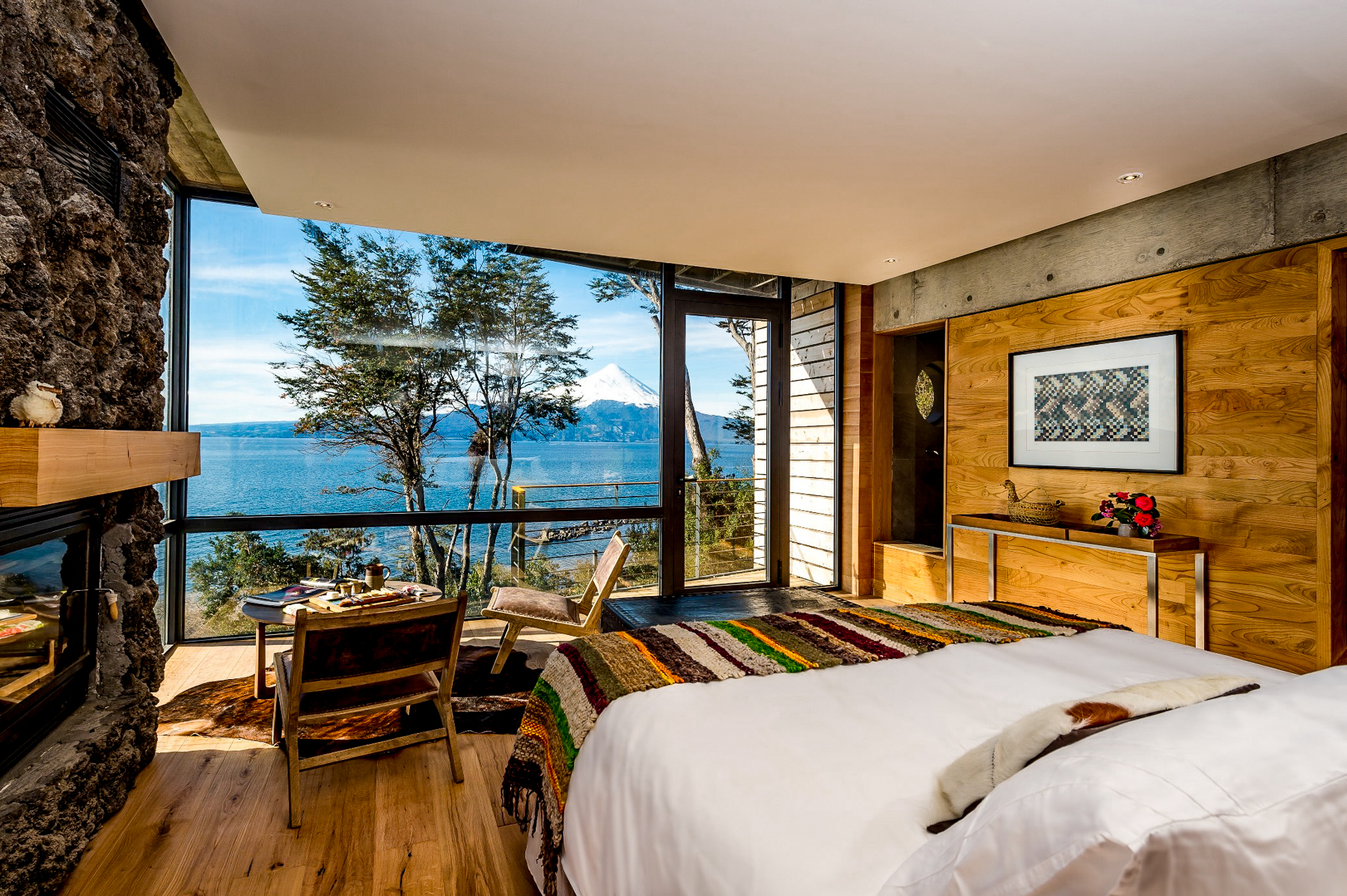View of the ocean at Hotel AWA in Chilean Patagonia