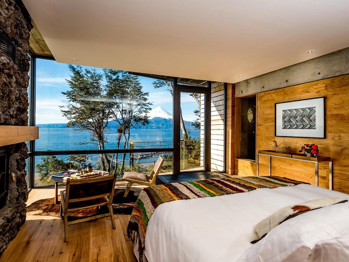 View of the ocean at Hotel AWA in Chilean Patagonia