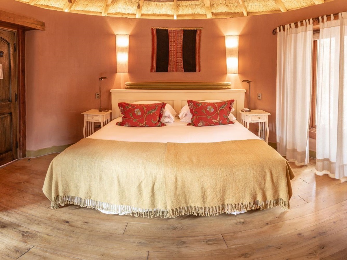 Guest suite bedroom at Awasi Atacama in the Atacama Desert, Chile