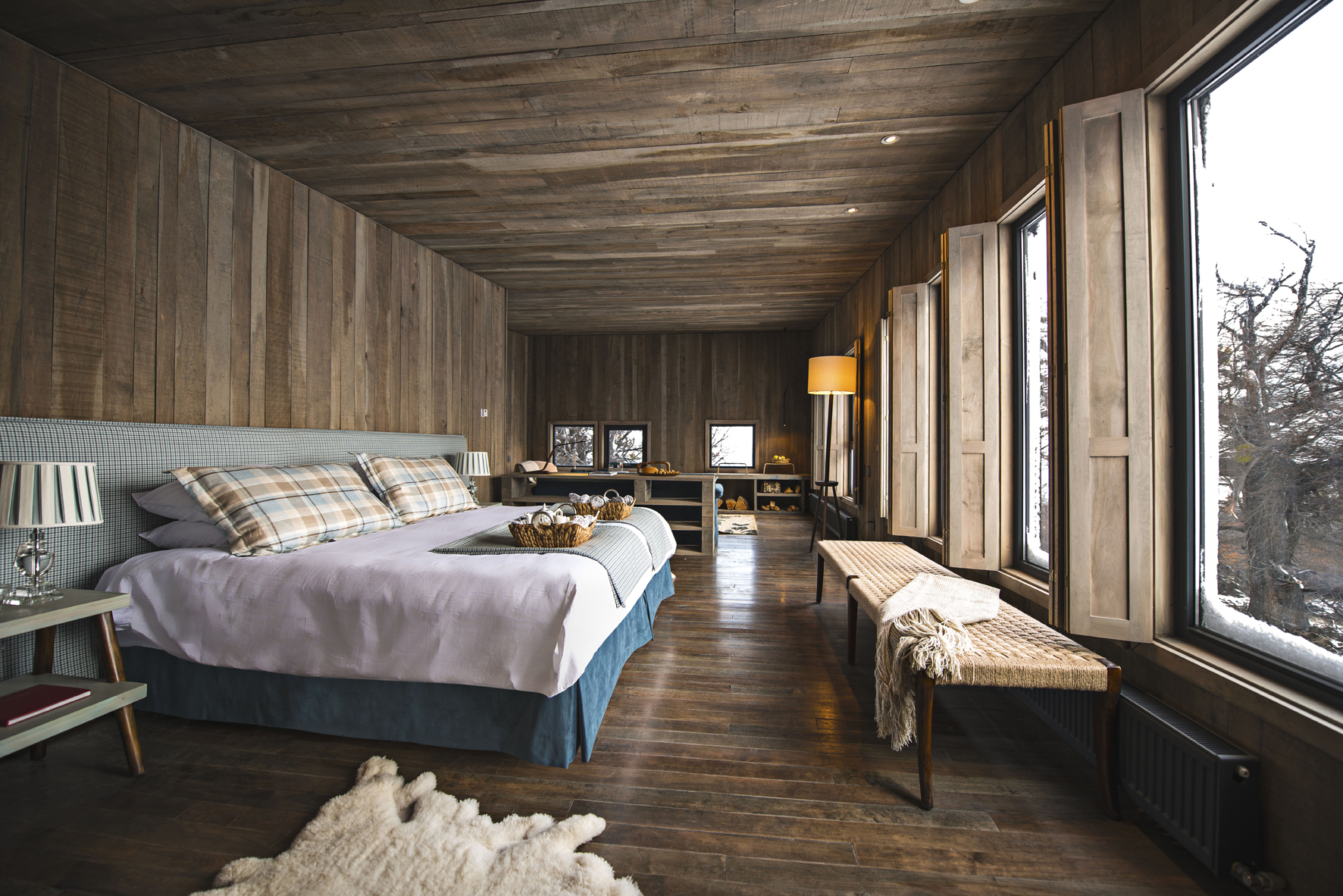 Double bedroom of Awasi Patagonia, Chile