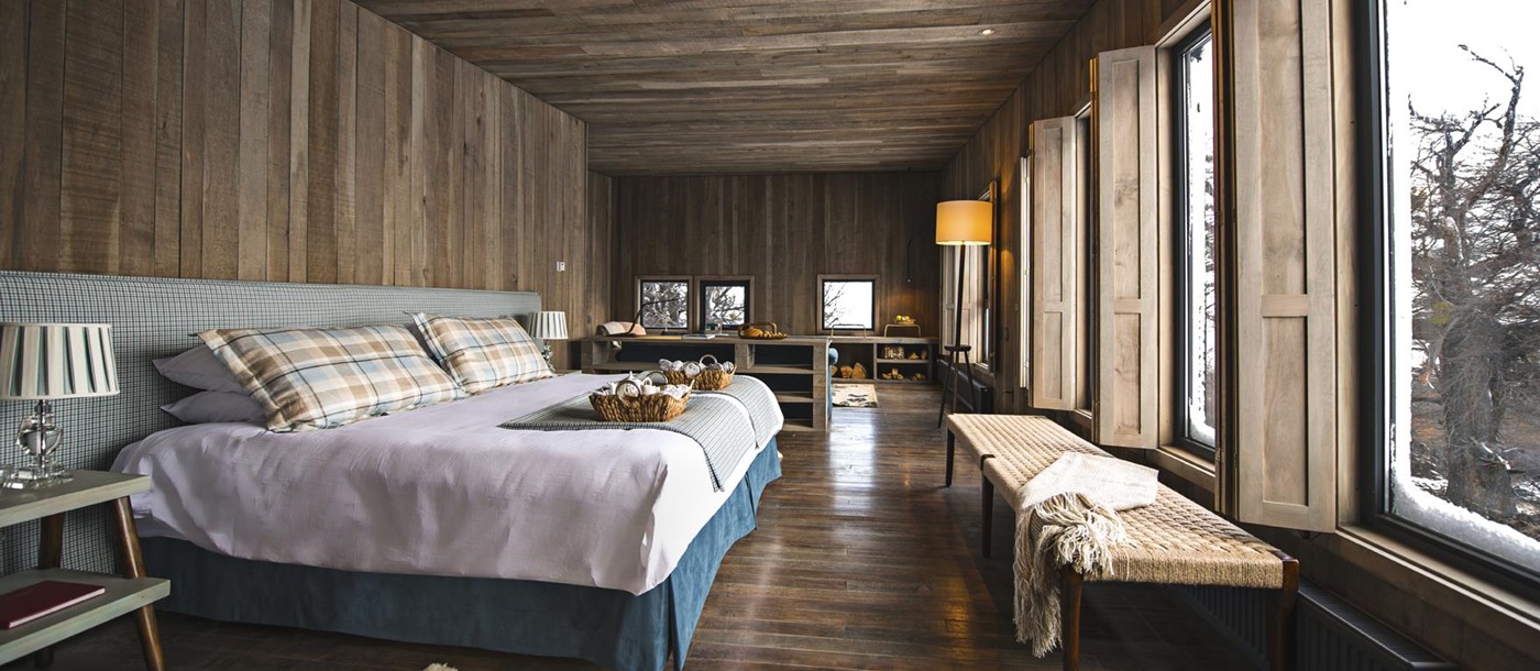 Double bedroom of Awasi Patagonia, Chile