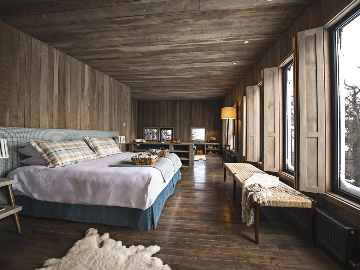 Double bedroom of Awasi Patagonia, Chile