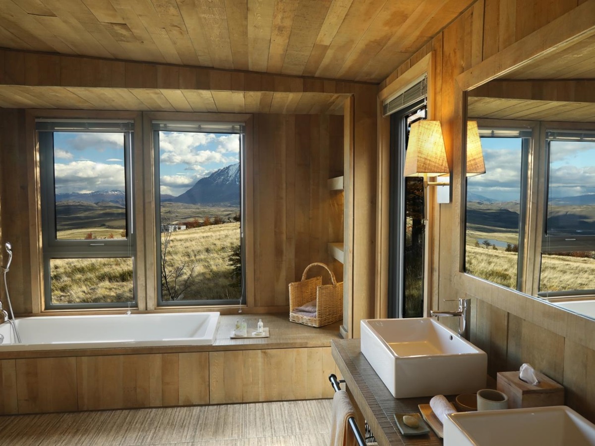 Interior of bathroom at Awasi Patagonia