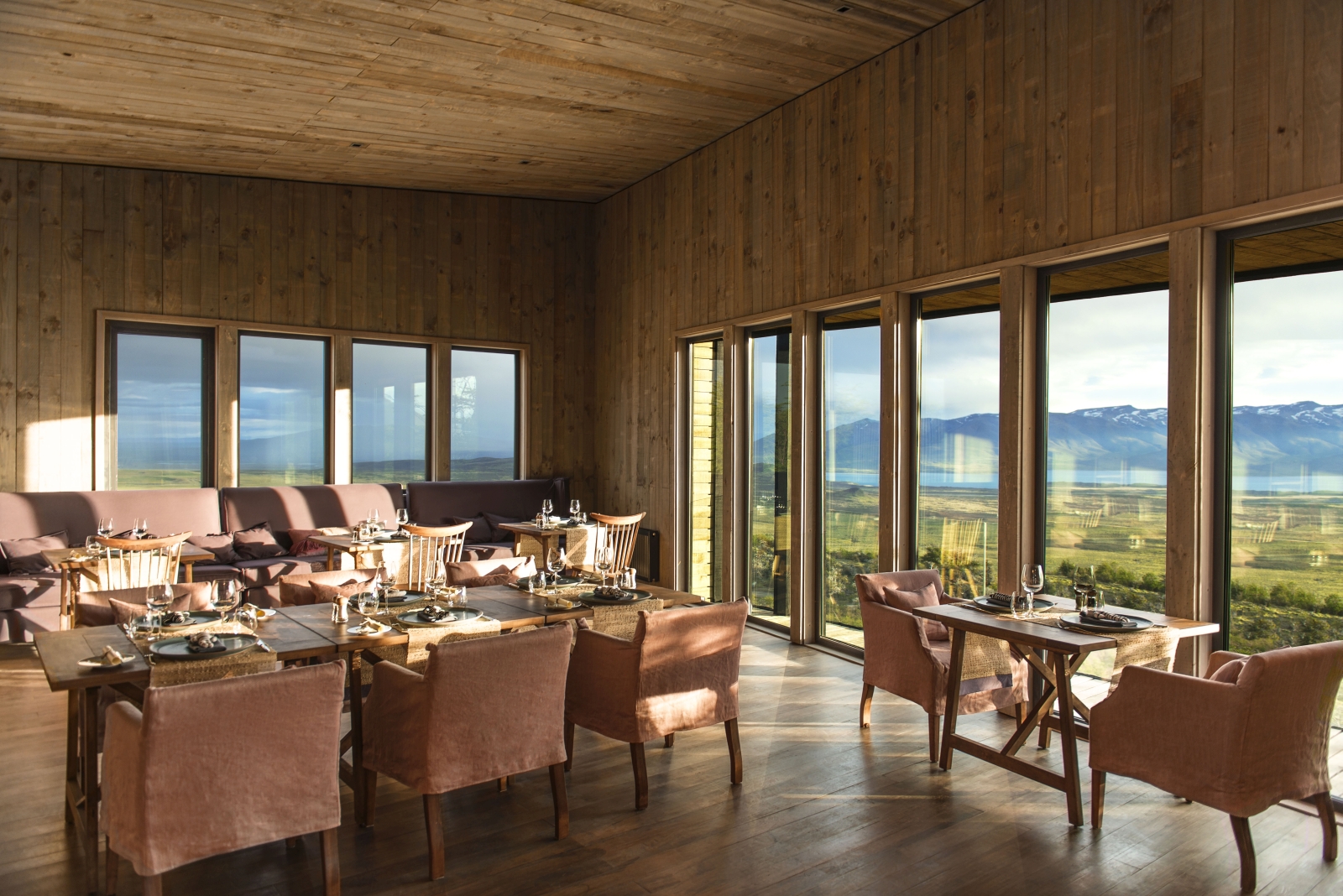 Comfortable dining area of Awasi Patagonia