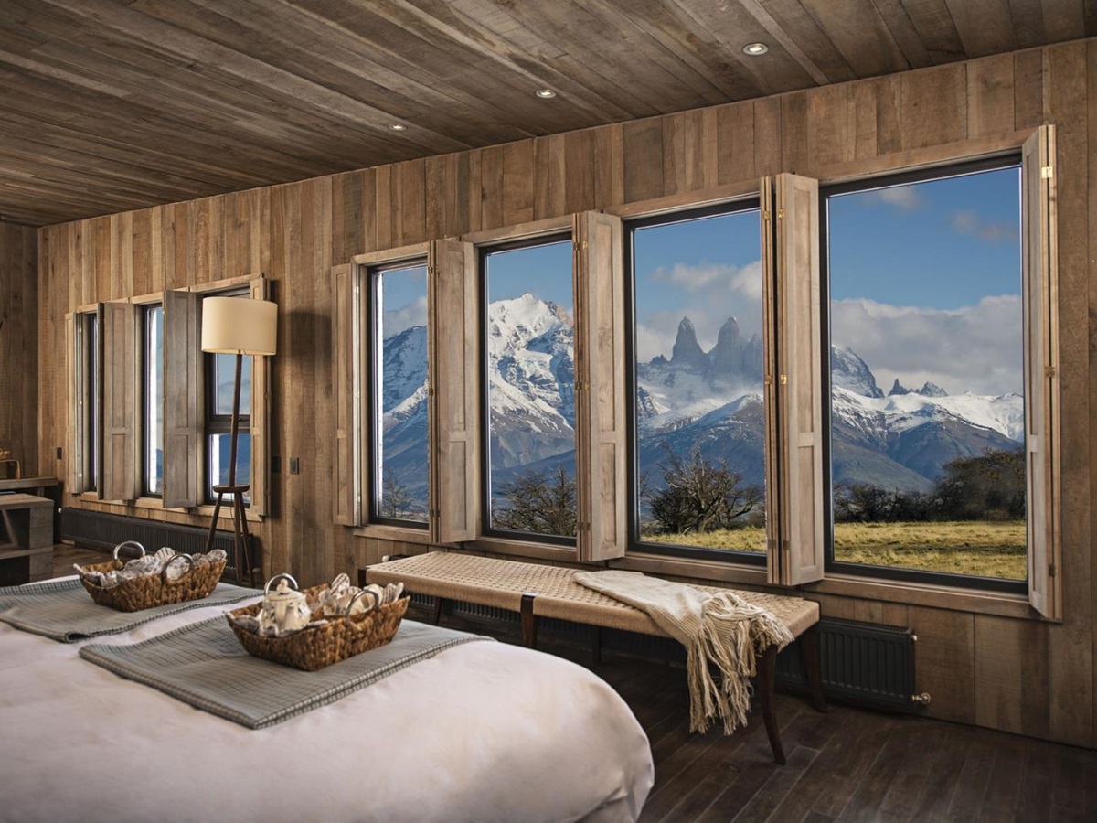 View from a standard room over Torres del Paine
