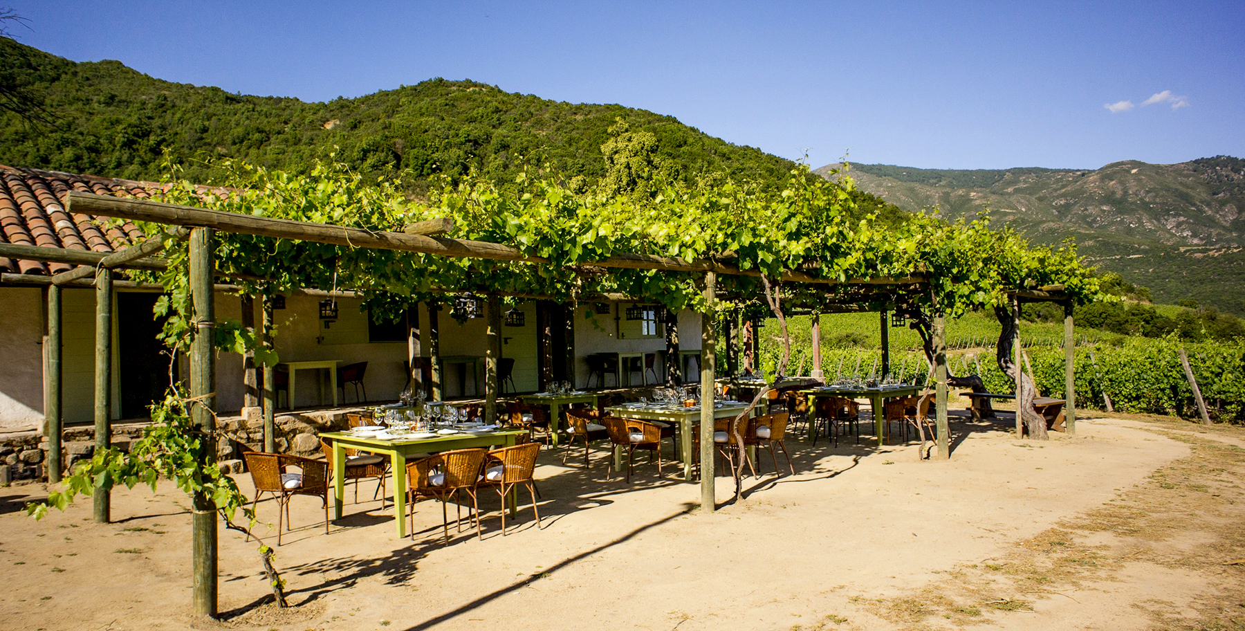 Restaurant at Clos Apalta residence in Chile's Colchagua Valley