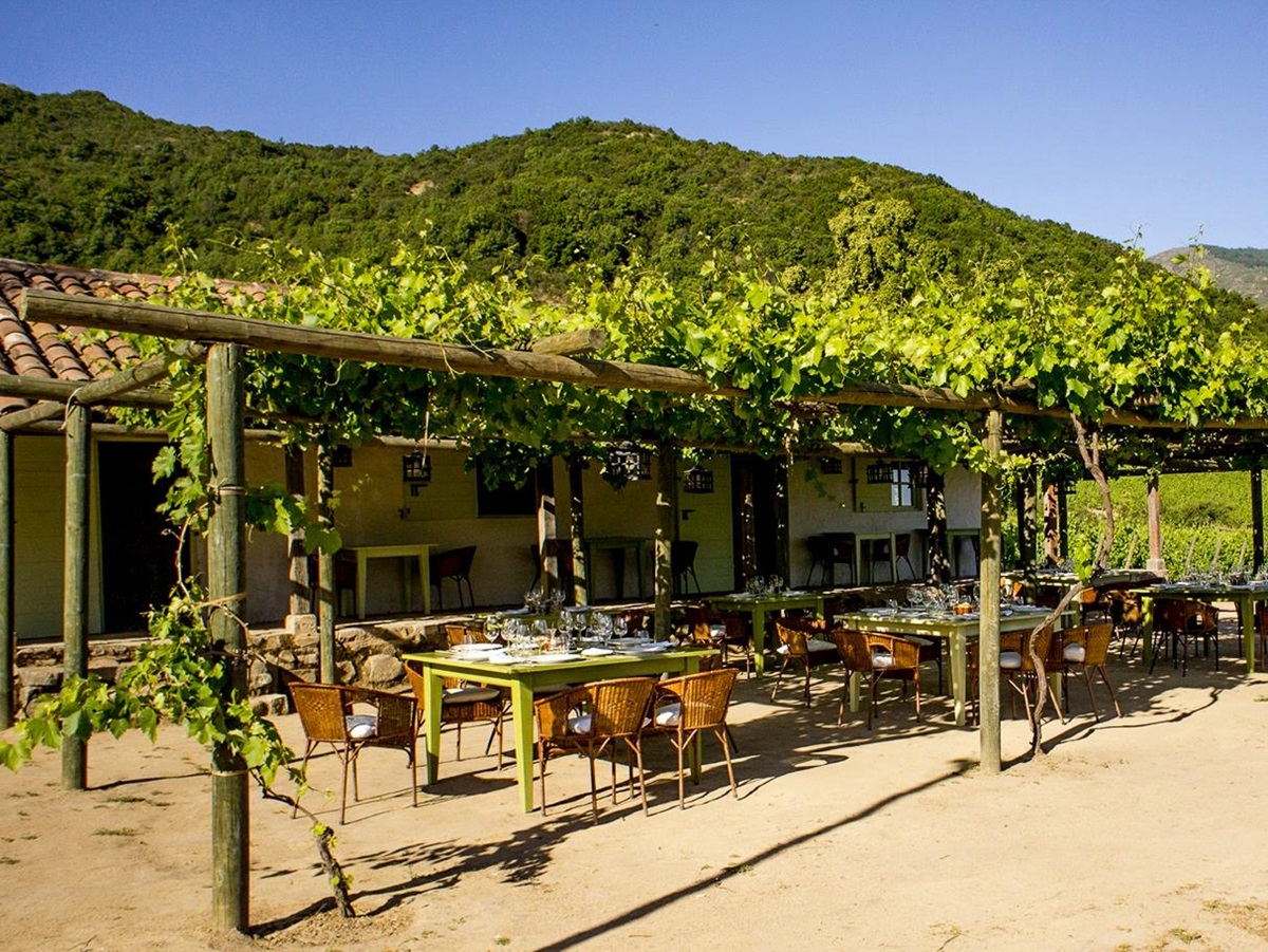 Restaurant at Clos Apalta residence in Chile's Colchagua Valley