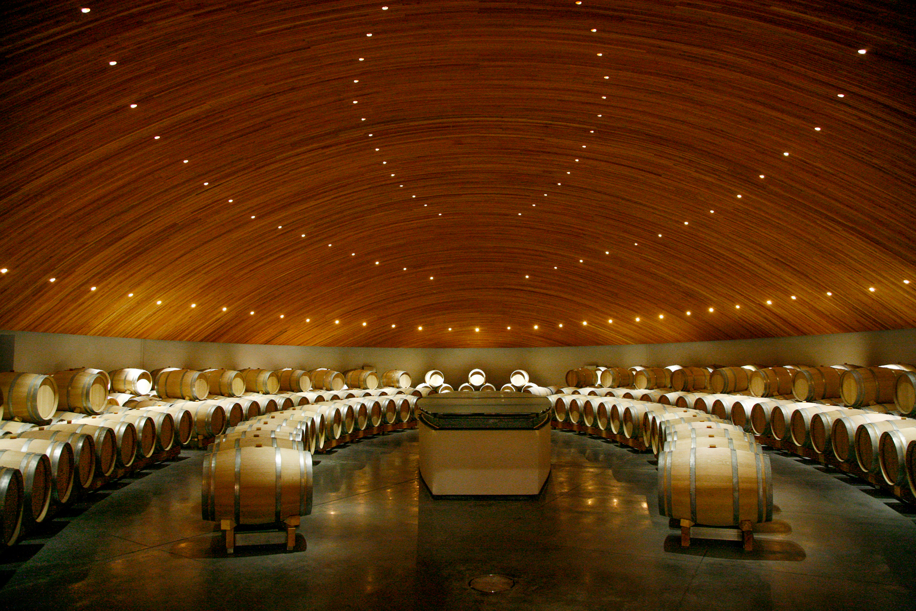 Winery at Clos Apalta residence in Chile's Colchagua Valley