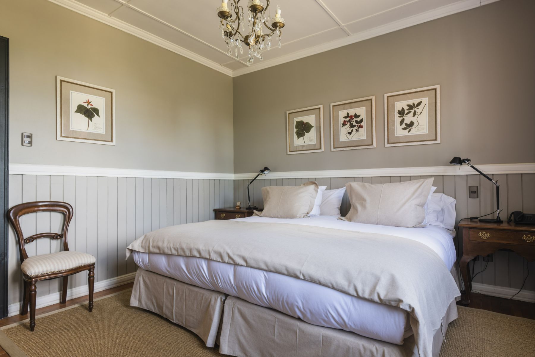 A guest room at Estancia Cerro Guido in Patagonia Chile