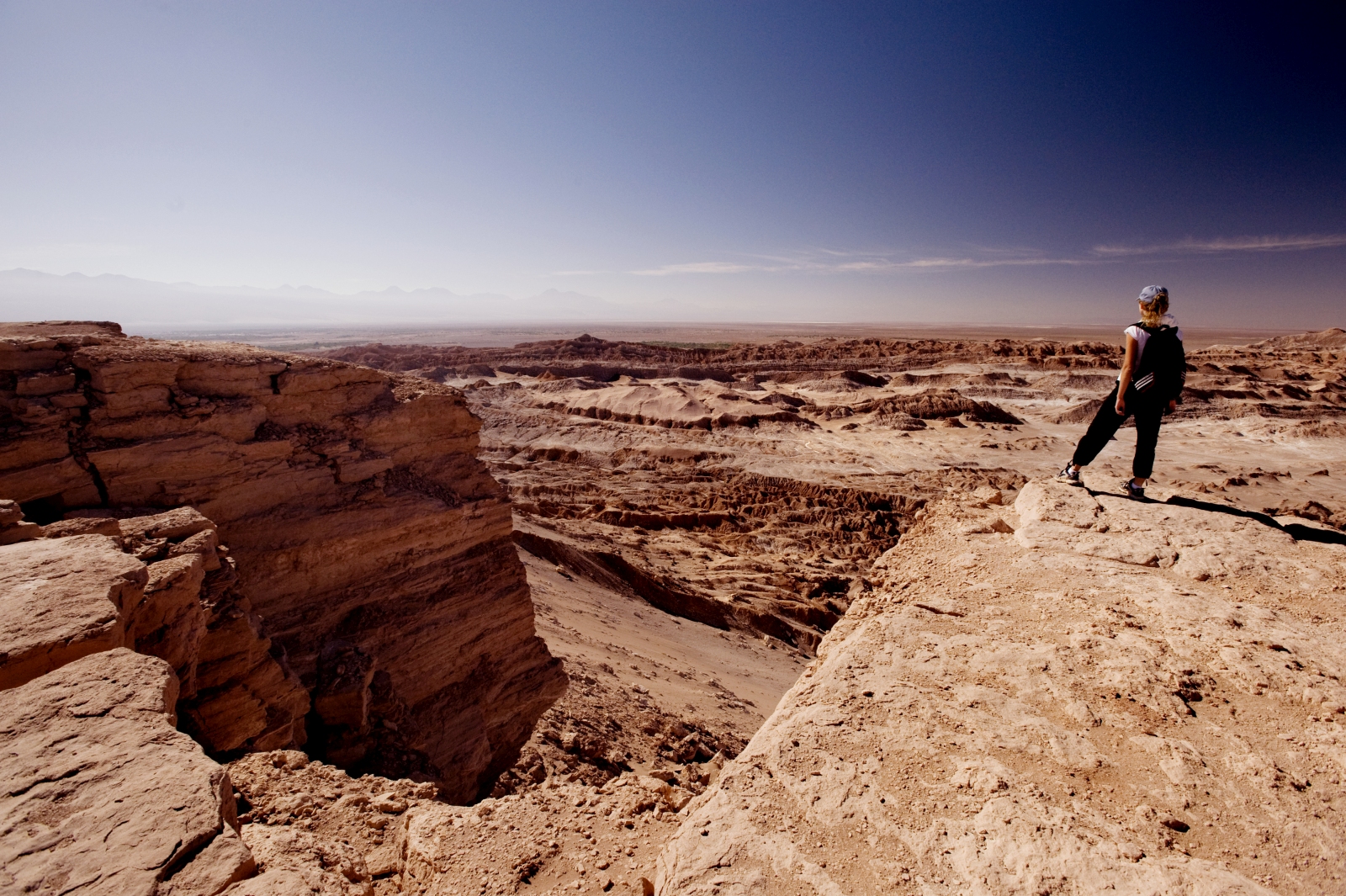 Person overlooking the Atacama 
