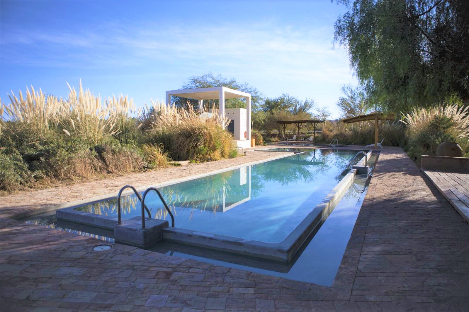 Poolside at Explora Atacama in the Atacama desert of Chile