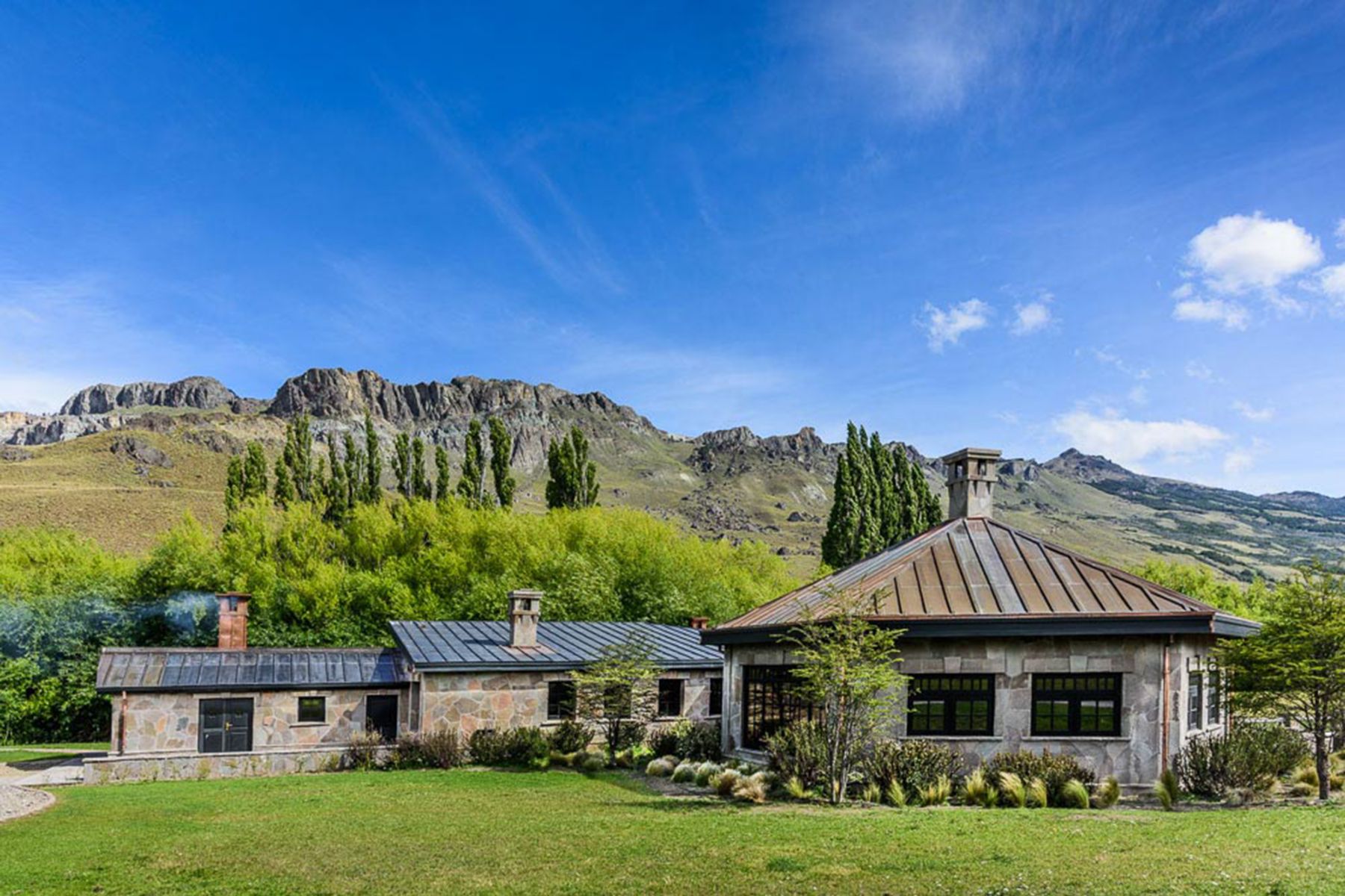 Exterior of Explora Patagonia National Park lodge in Aysen Chile