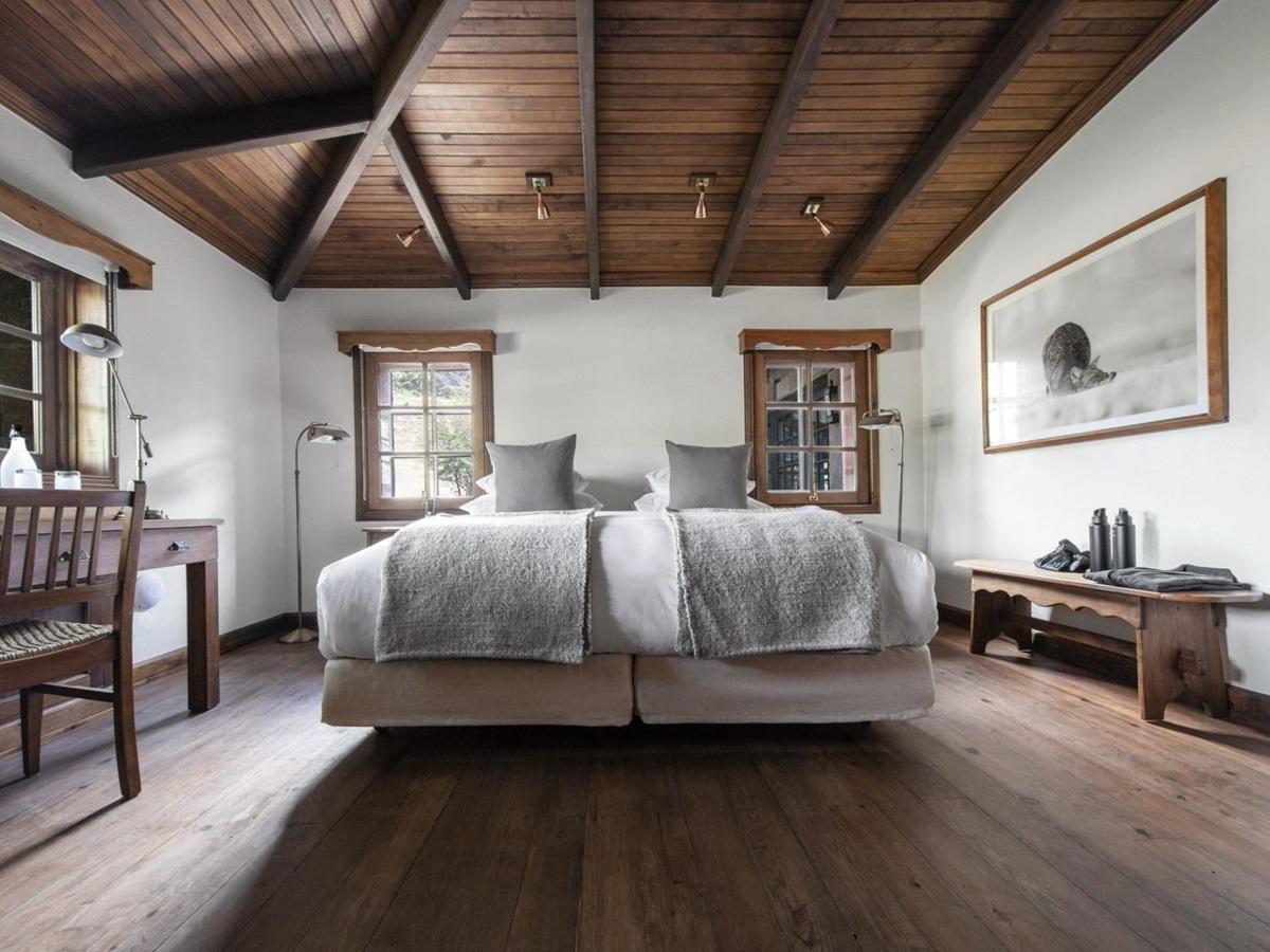 A guest room at Explora Patagonia National Park lodge in Chile