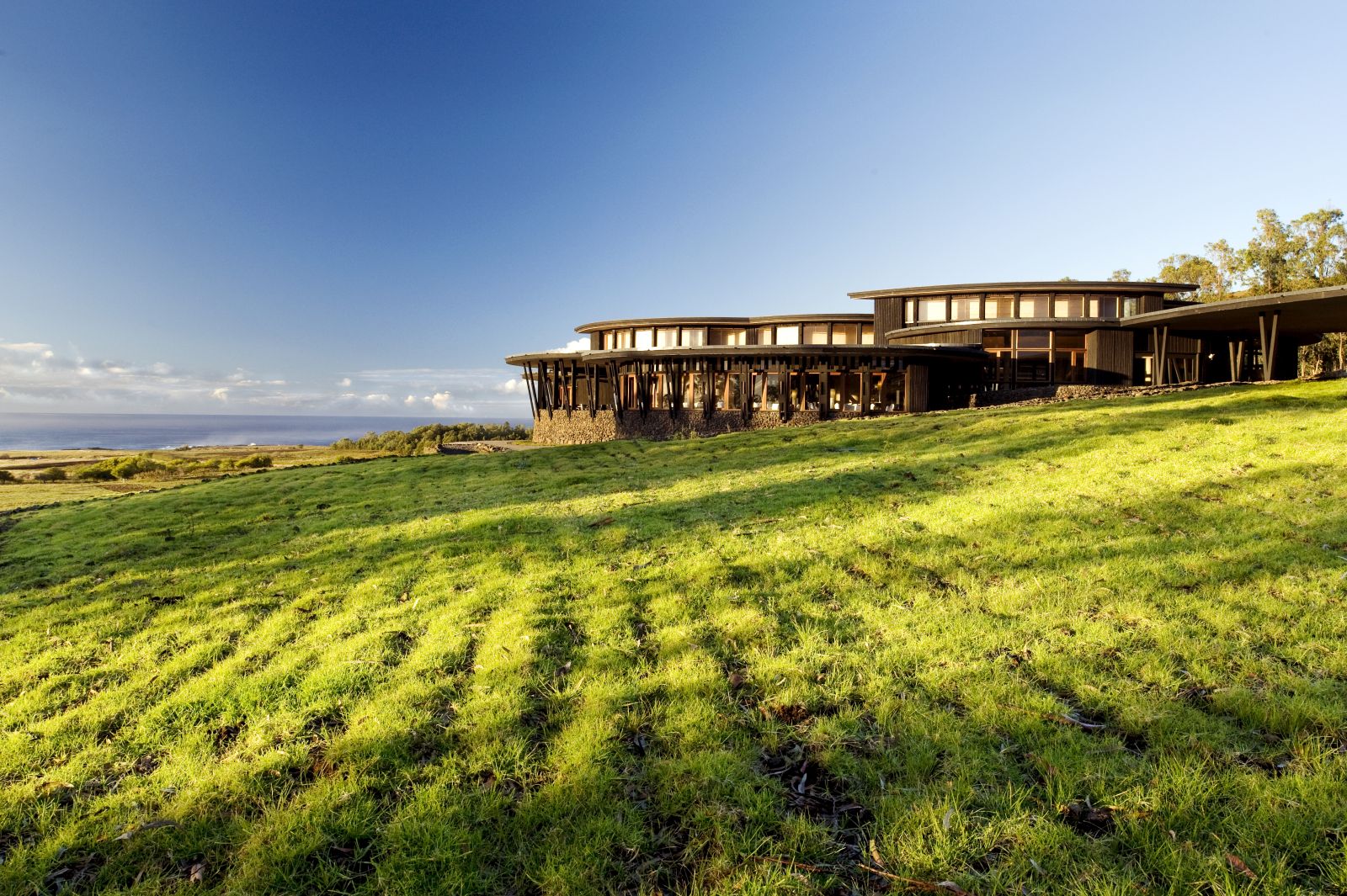 The grounds of Explora Rapa Nui on Easter Island