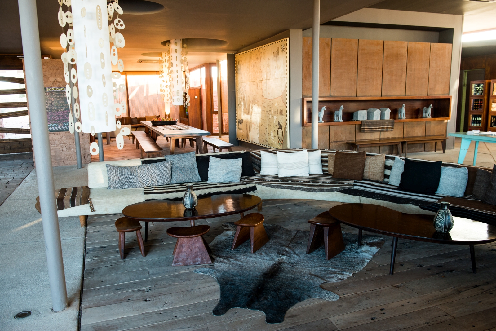 Lounge and dining table at Tierra Atacama