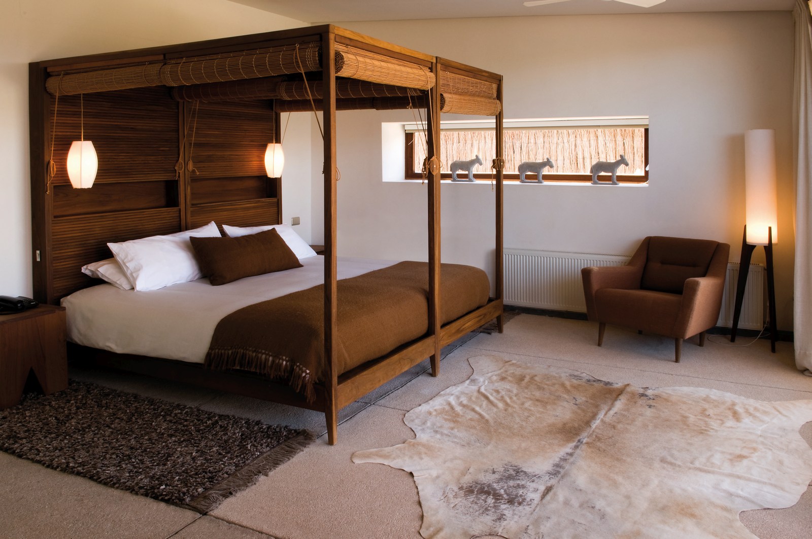 Double bedroom in Hotel Tierra Atacama, Chile