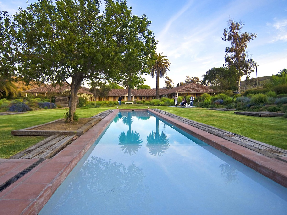 The swimming pool of La Casona, Chile