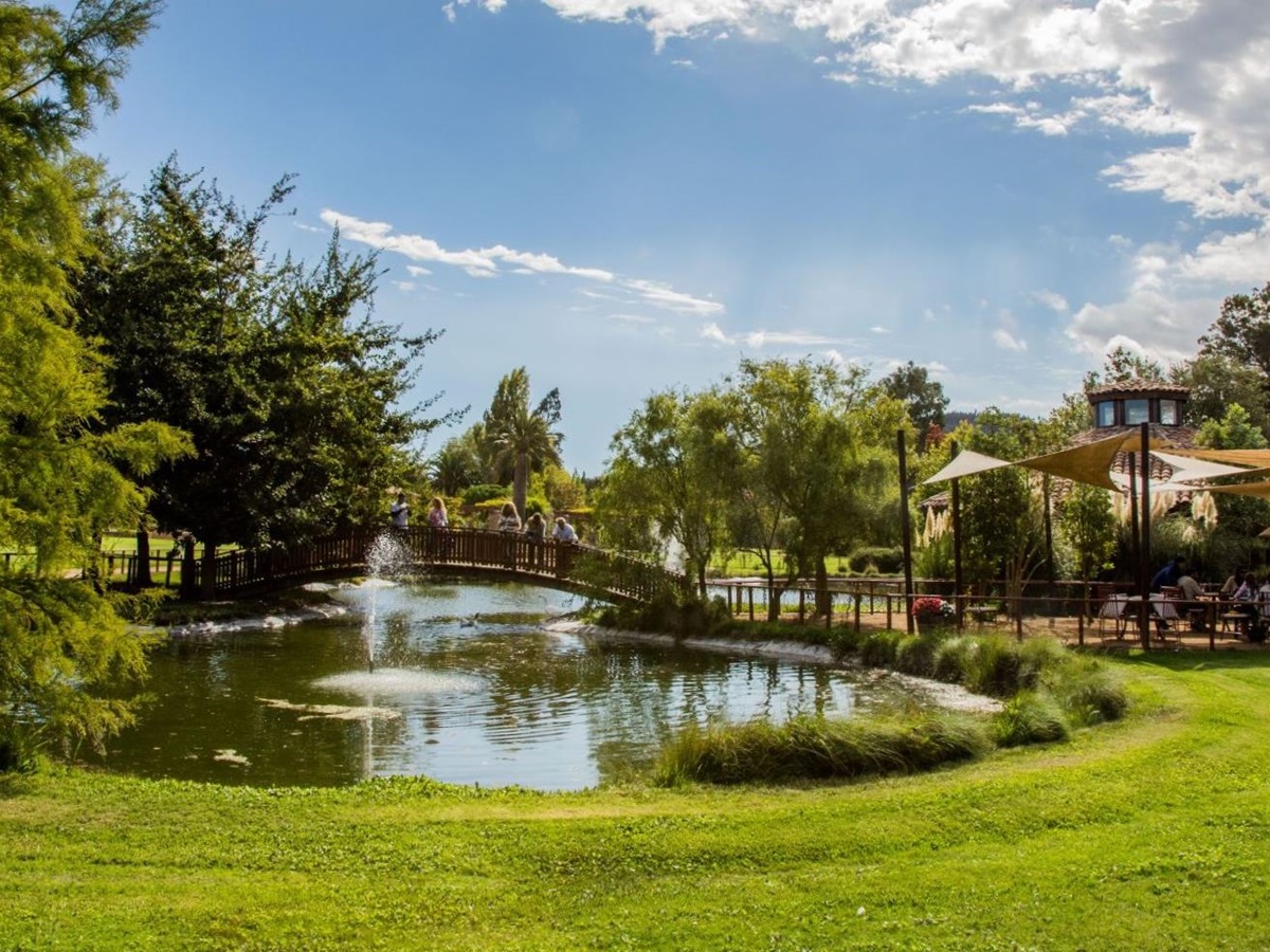 Lakeside restaurant at Matetic Vineyards in Chile
