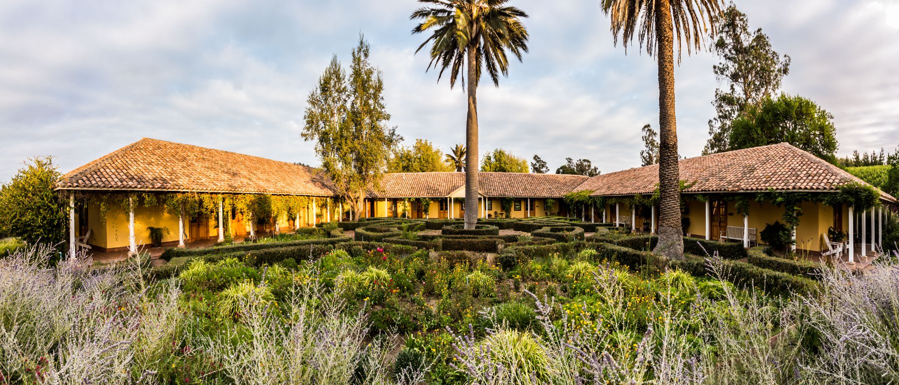 Main house and gardens at La Casona at Matetic Vineyards in Chile