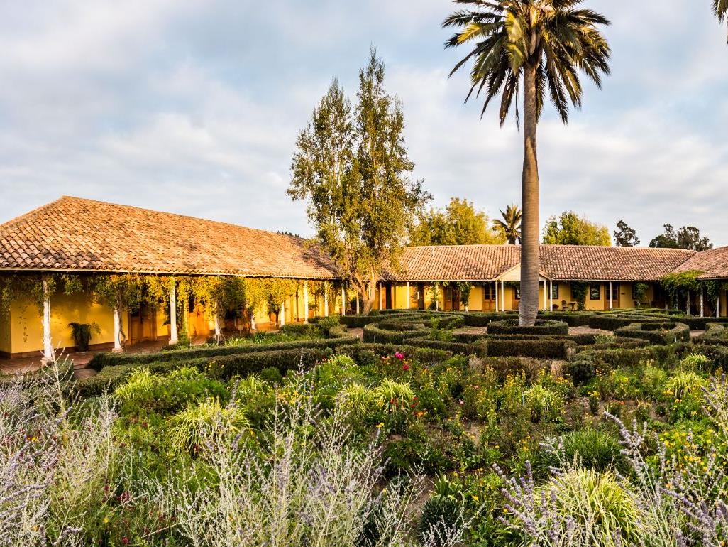 Main house and gardens at La Casona at Matetic Vineyards in Chile
