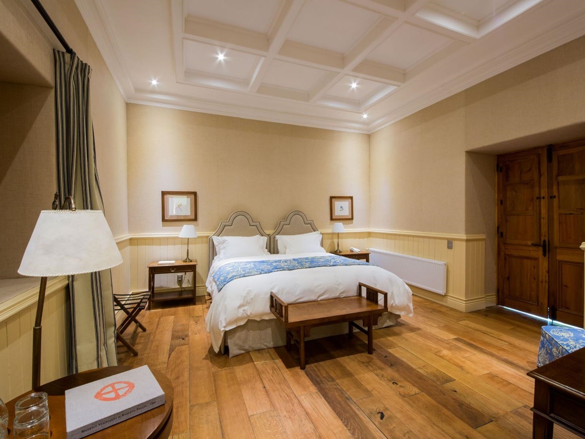 Guest room at boutique hotel La Casona at Matetic Vineyards in Chile