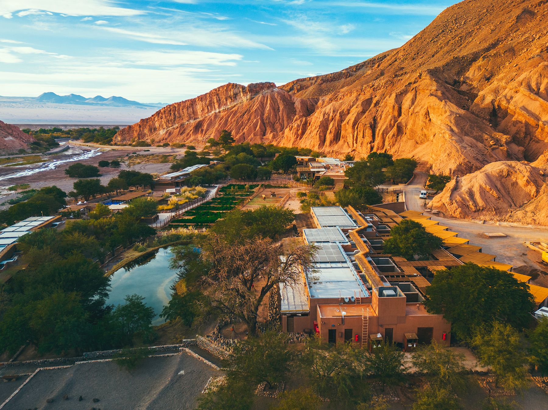 Aerial view of Nayara Alto Atacama lodge in Chile