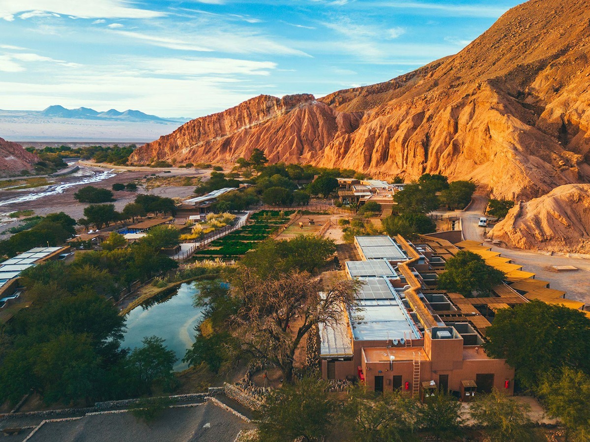 Aerial view of Nayara Alto Atacama lodge in Chile