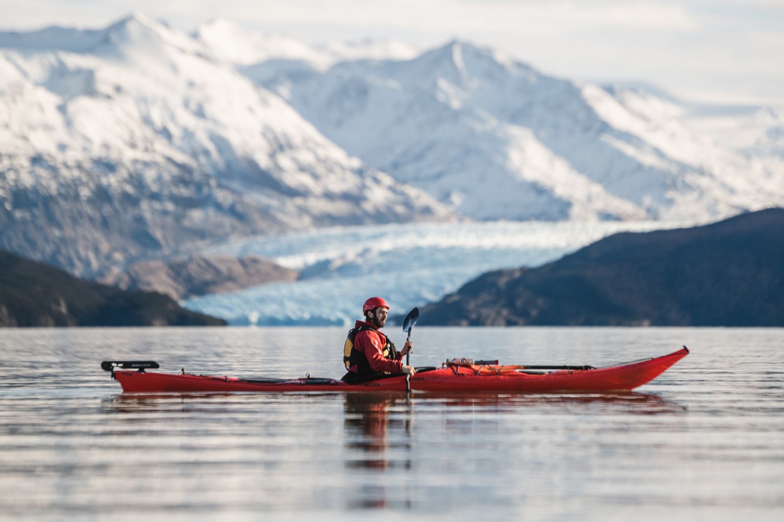 Canoeing on the grounds of The Singular Patagonia in Chile
