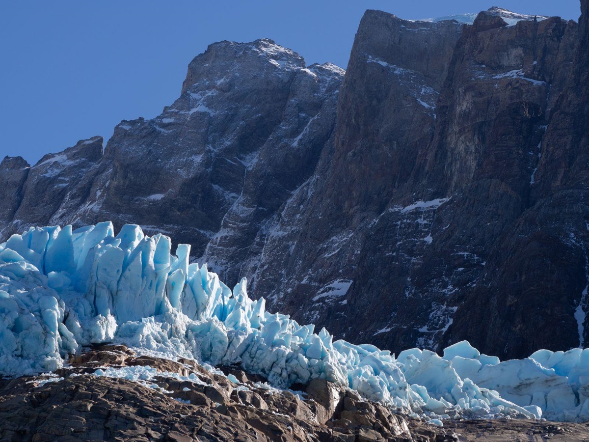 Glacier on the grounds of The Singular Patagonia hotel in Chile