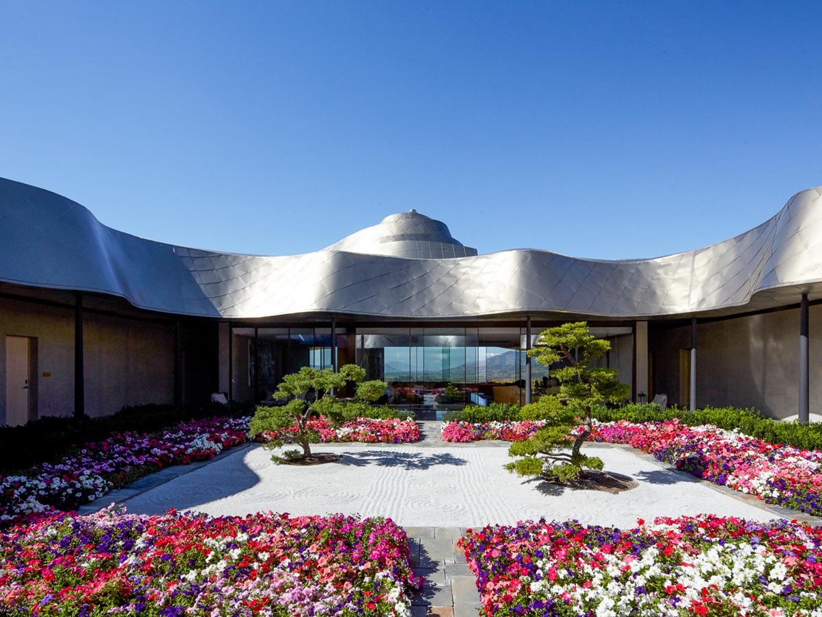 Courtyard at Hotel Vik in Chile