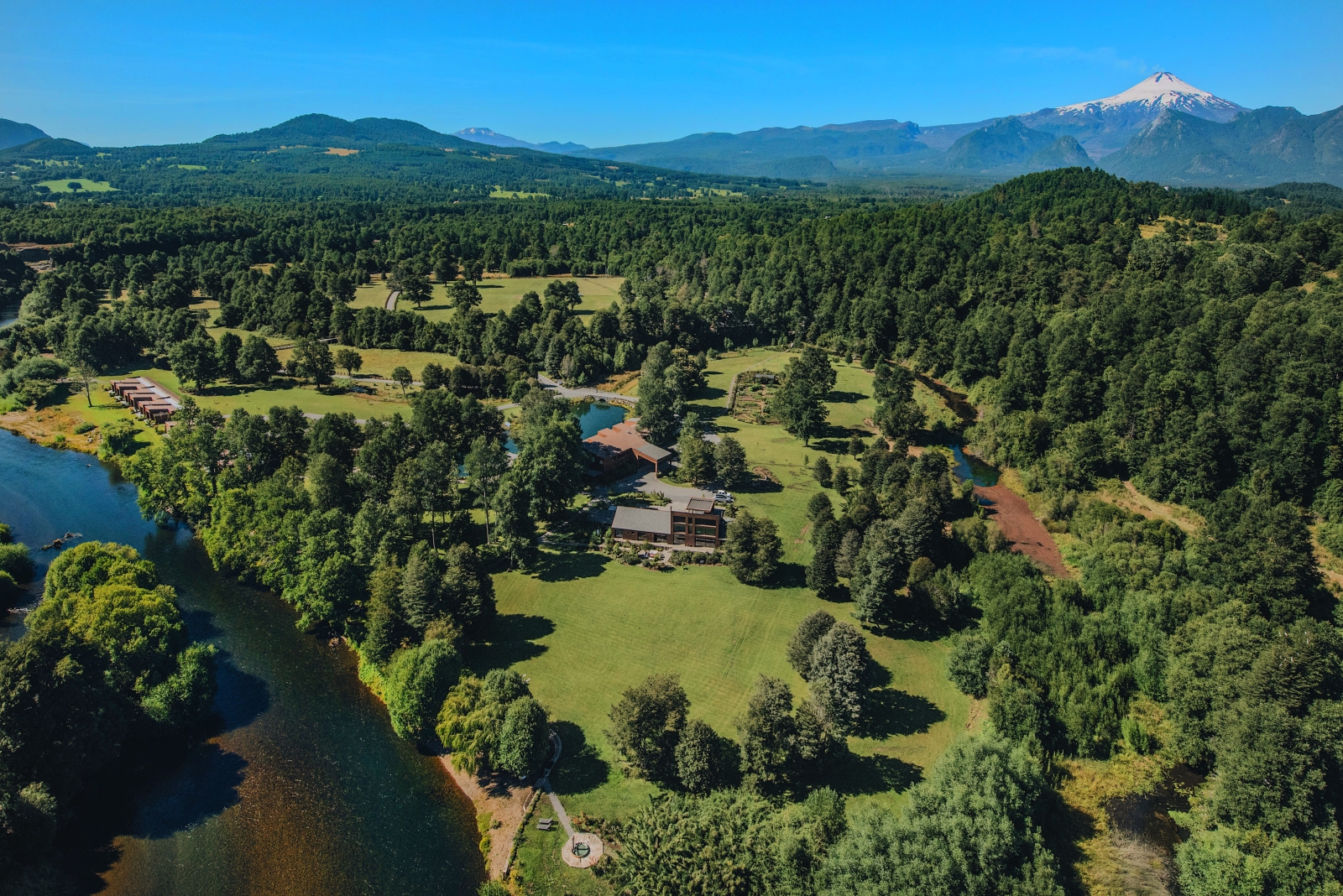 Aerial view of Vira Vira Lodge