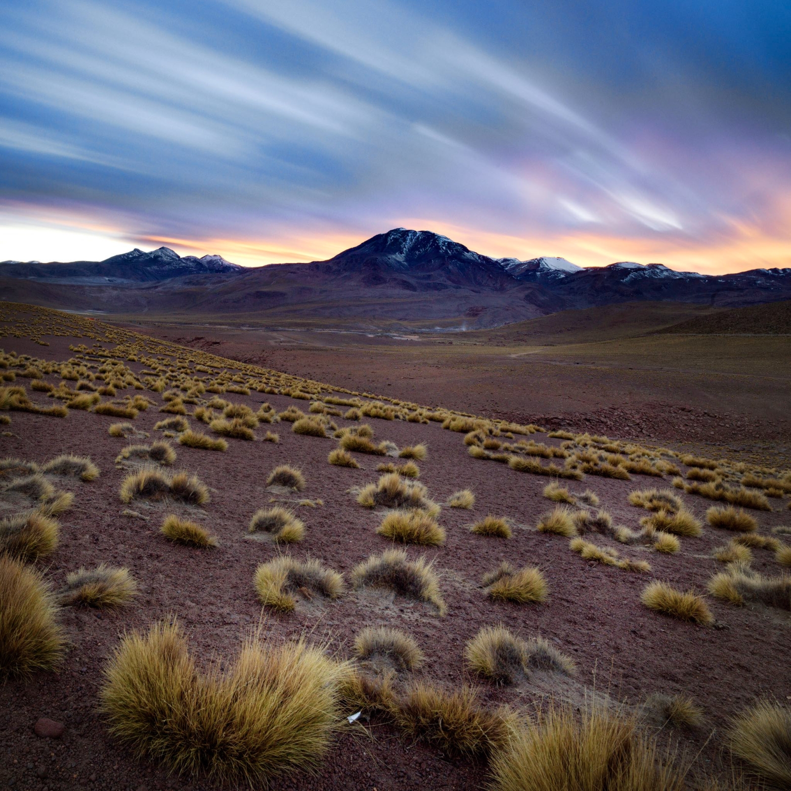 Long-exposure shot of the lunar-like Atacama
