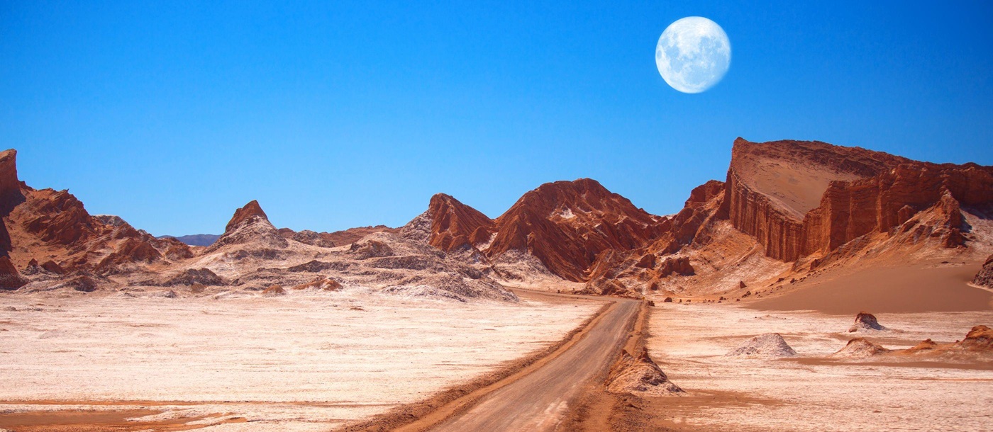 Moon Valley in Atacama Desert in Chile
