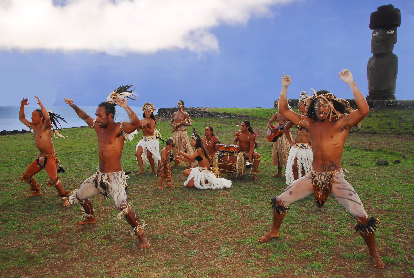 Rapanui indigenous people on Easter Island, Chile