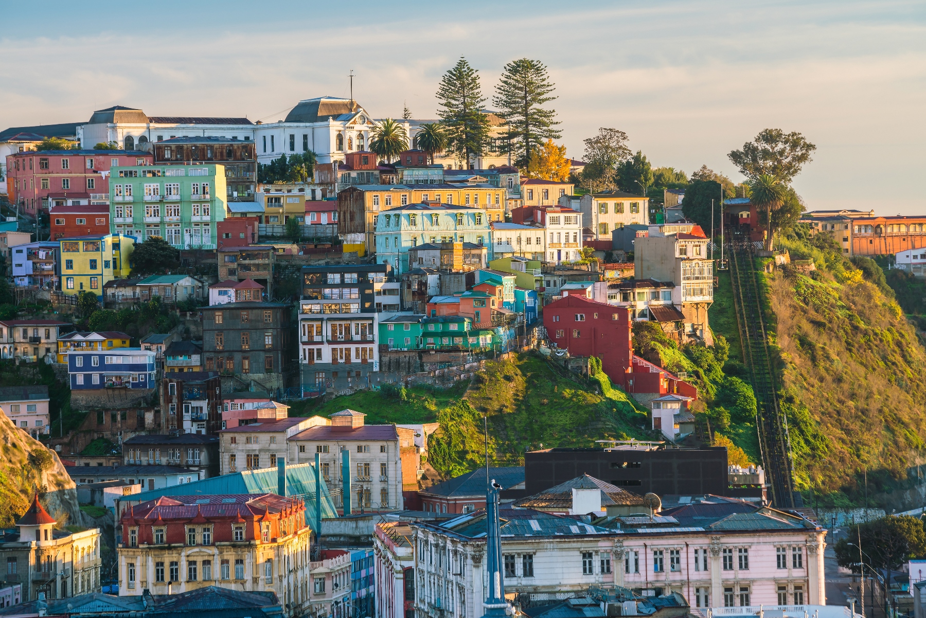 Aerial of Valparaiso, Chile
