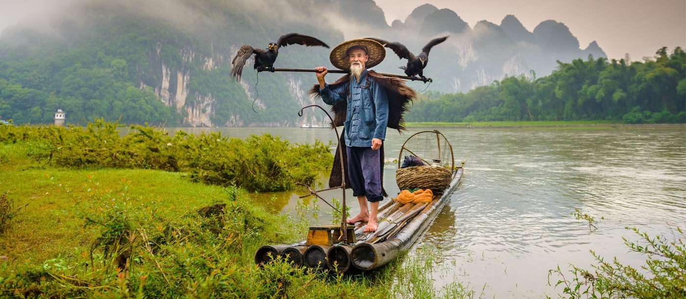 Comorant fisherman, China