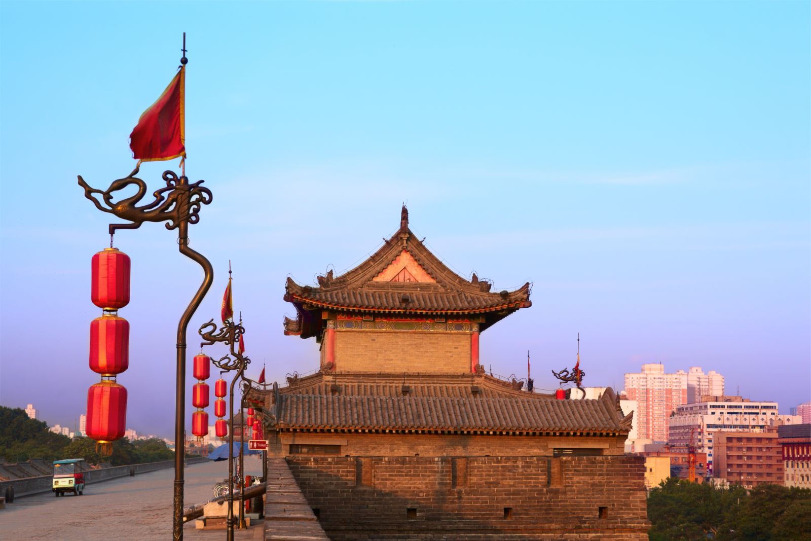 Central Xian and temple