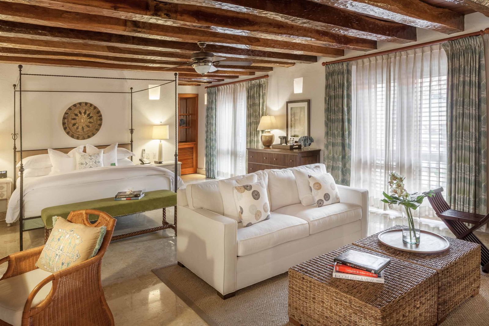 Junior guest suite at Casa San Agustin in Cartagena, Colombia