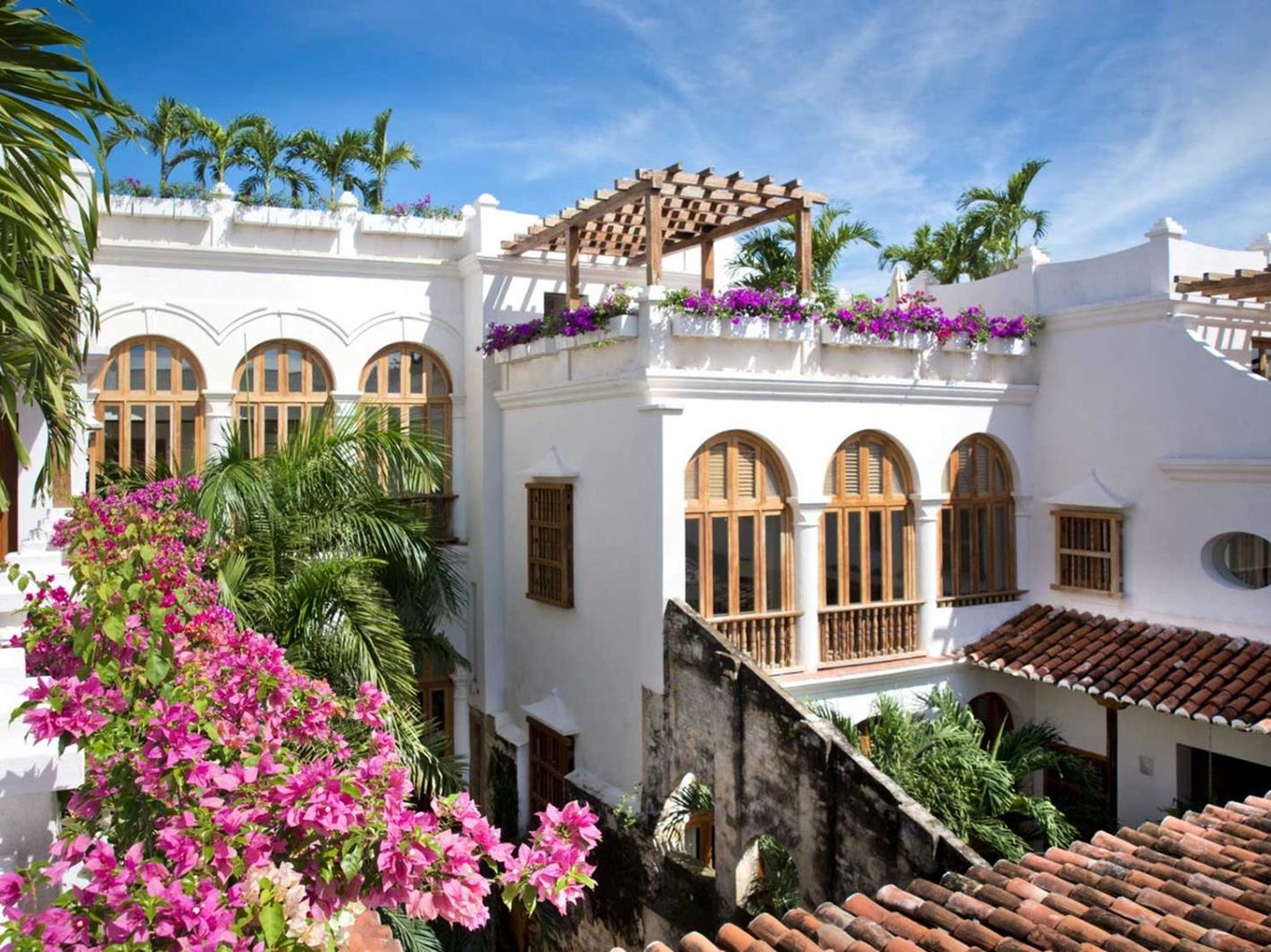 Guest suite exterior at Casa San Agustin in Cartagena, Colombia