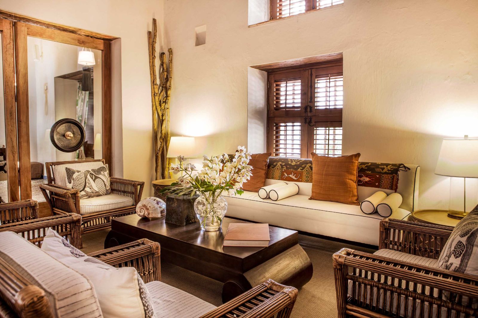 Lobby room at Casa San Agustin in Cartagena, Colombia