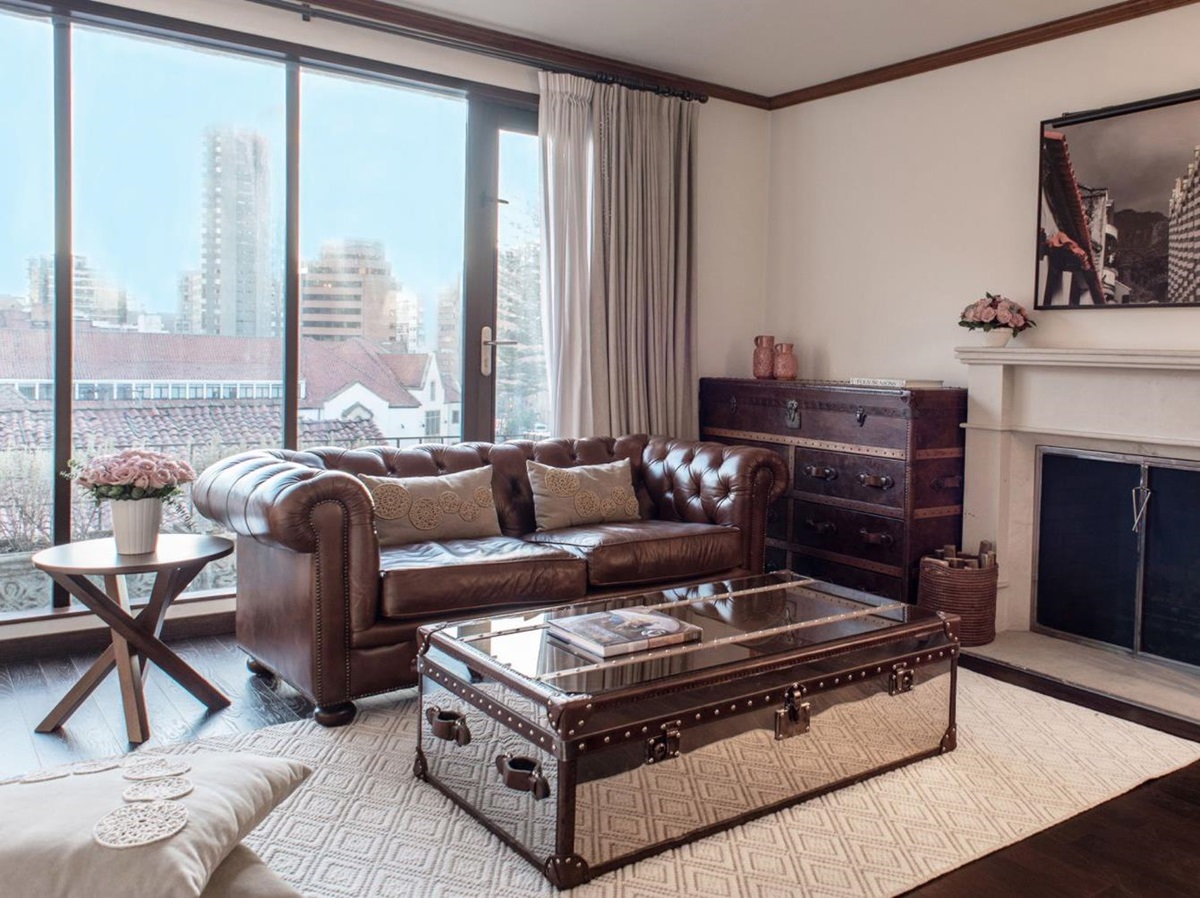 Guest suite living area at Four Seasons casa Medina in Bogota, Colombia