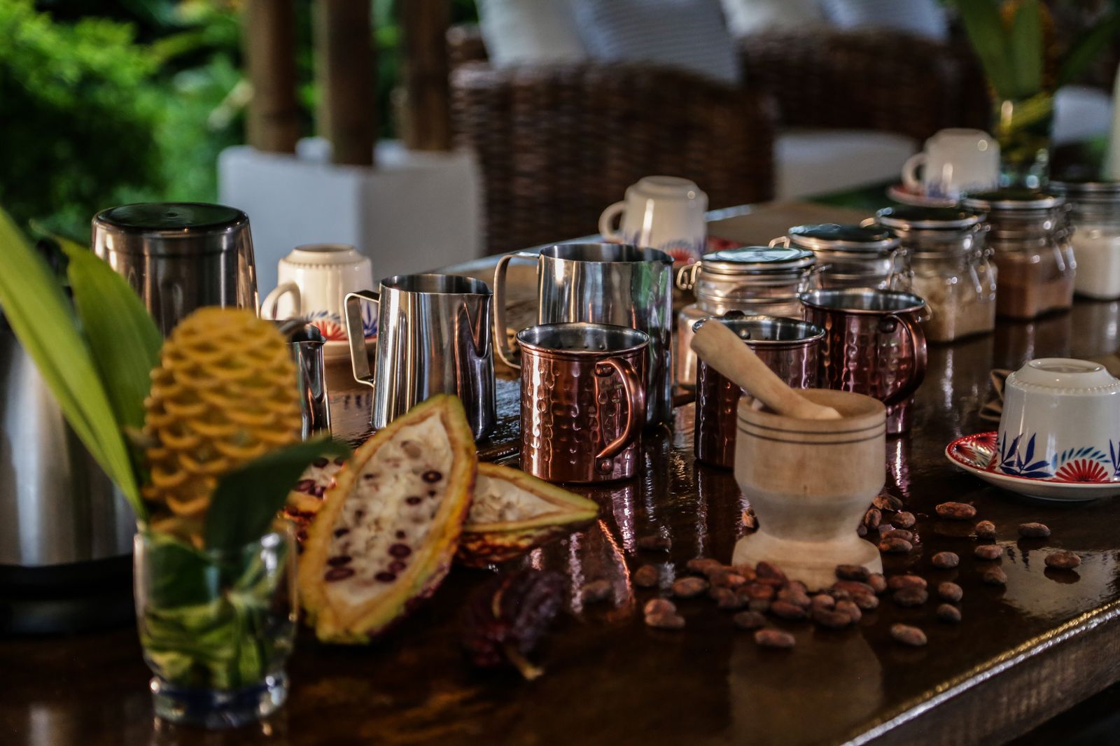 Coffee and cacao tasting at Hacienda Bambusa in Colombia's coffee region