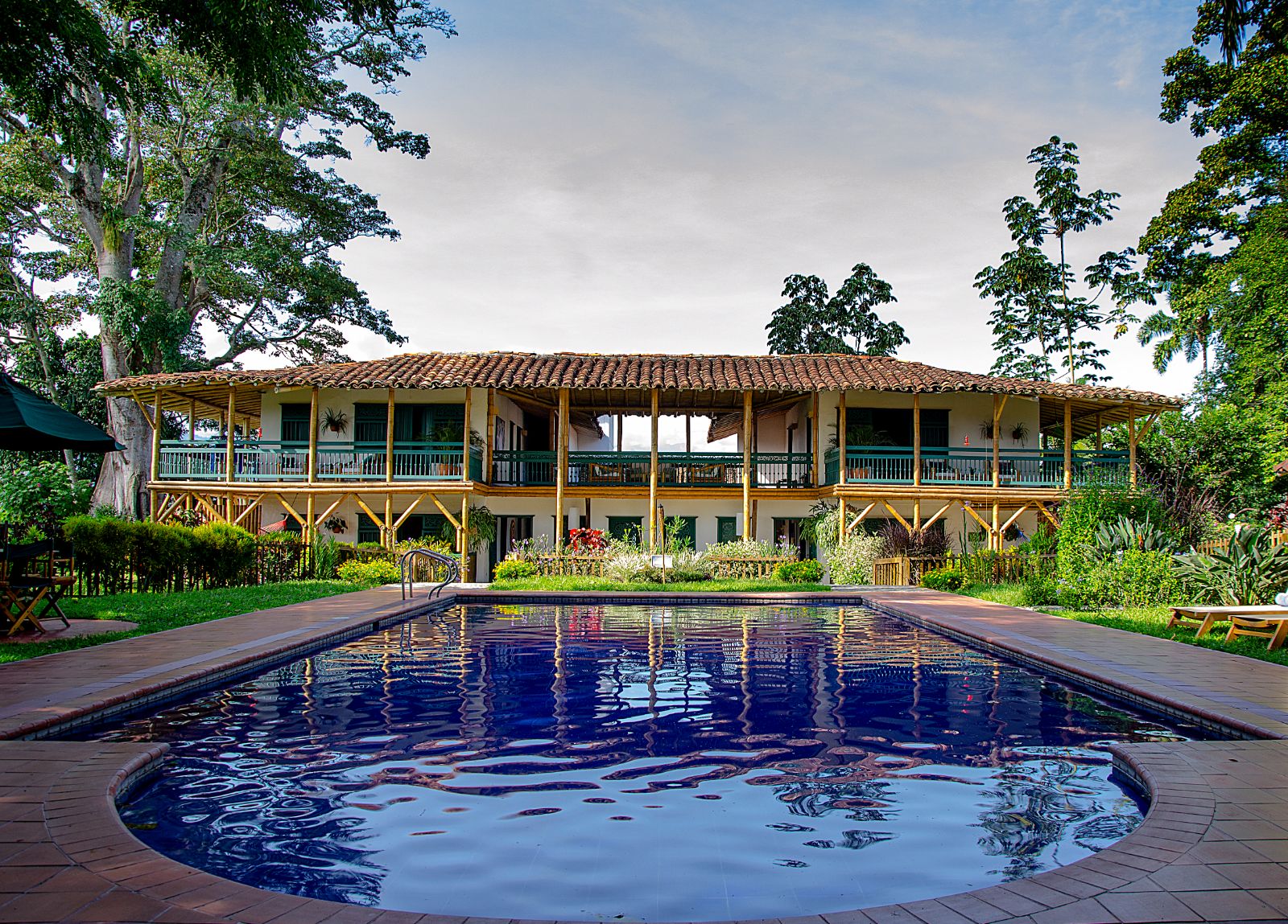 Pool at Hacienda Bambusa in Colombia's coffee region