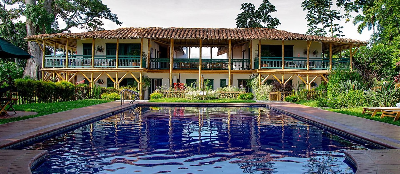 Pool at Hacienda Bambusa in Colombia's coffee region