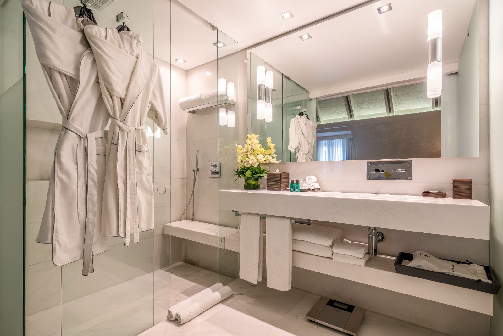 Guest suite bathroom at Sofitel Legend Santa Clara in Cartagena, Colombia