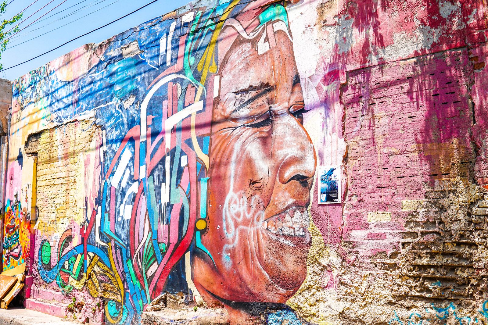 Colourful street art in Bogota, Colombia