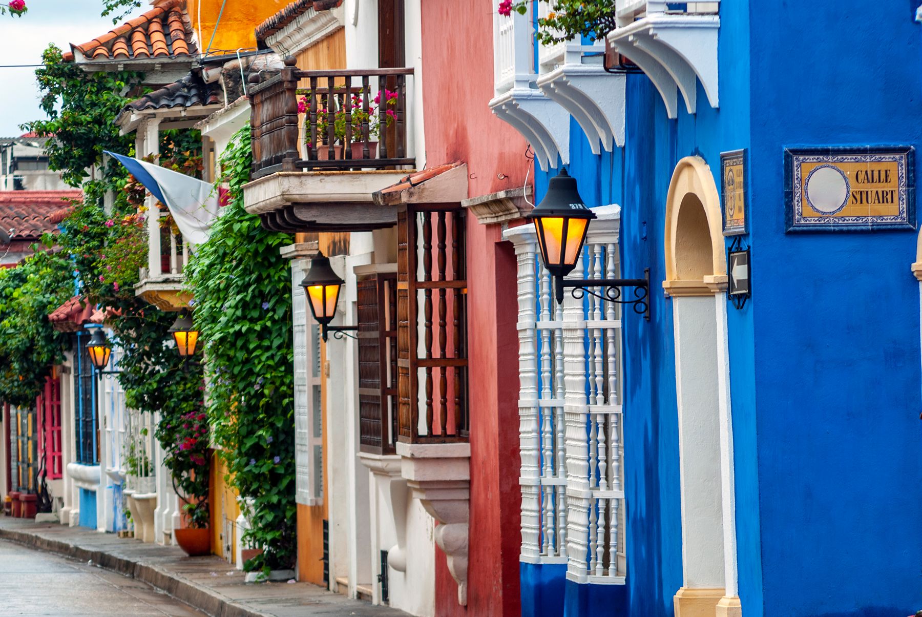 Colourful streets of Cartegena