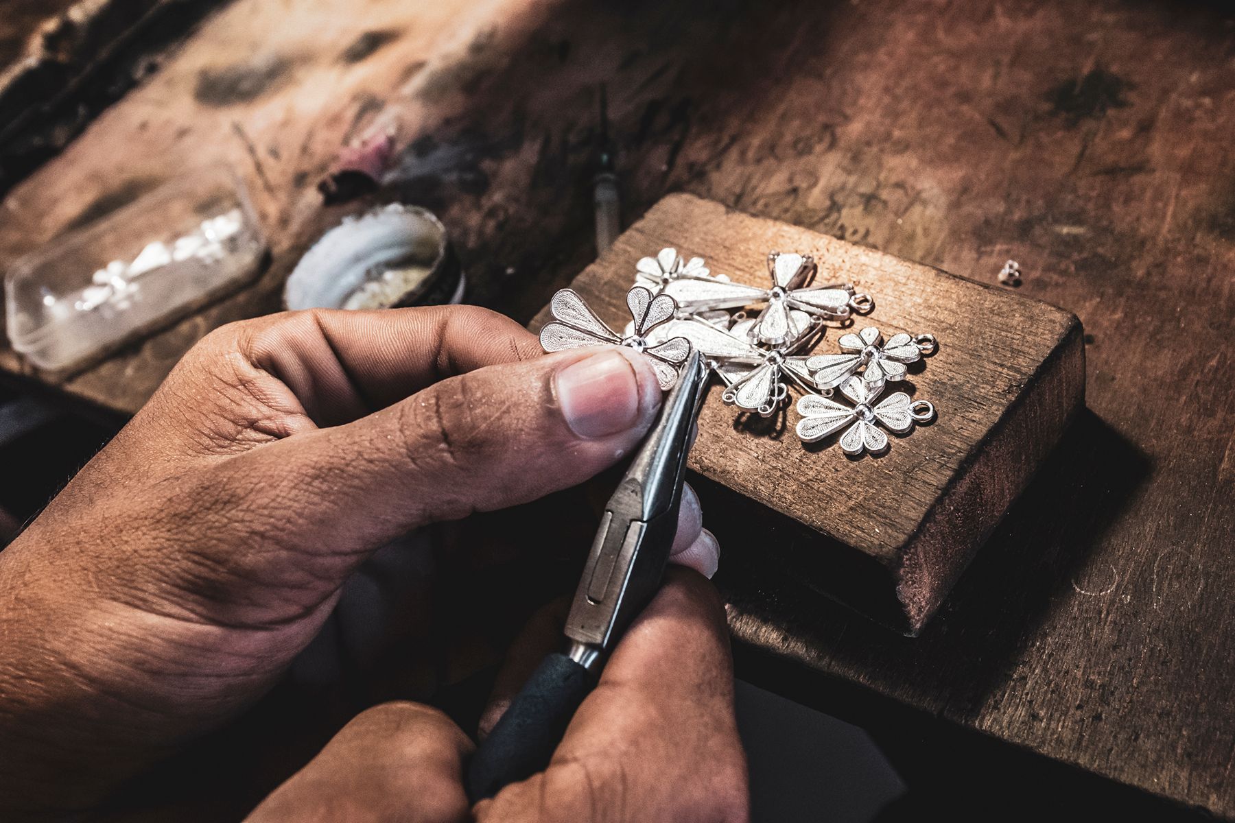 Filigree workshop in Mompox, Colombia