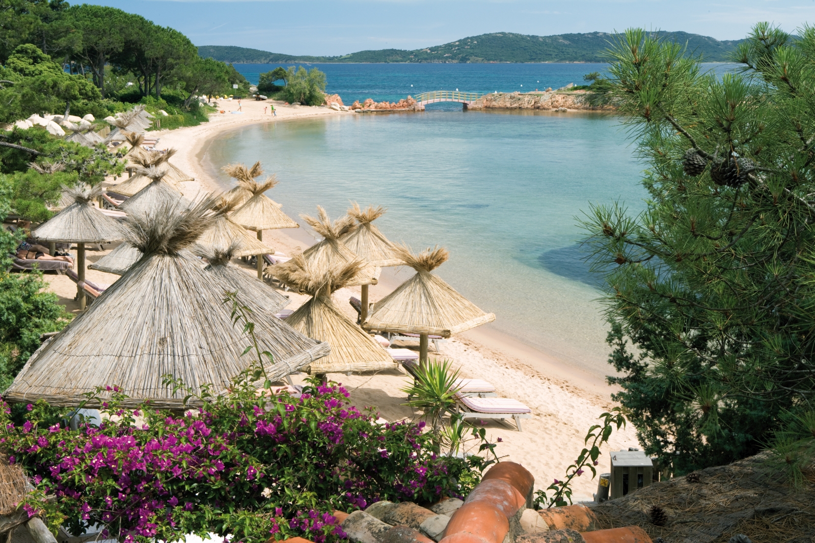 Beach at Grand Hotel de Cala Rossa in Corsica France